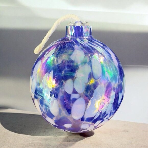 Pottery Barn Oil Diffuser Glass Ball Confetti Iridescent Round Glass Made Taiwan - Picture 1 of 16
